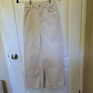 H&M Cream Corduroy Trousers